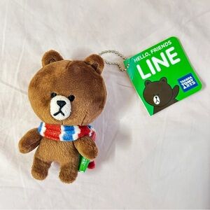 ✨FREE✨ with $25 purchase | LINE Friends Brown Bear Plush Keychain